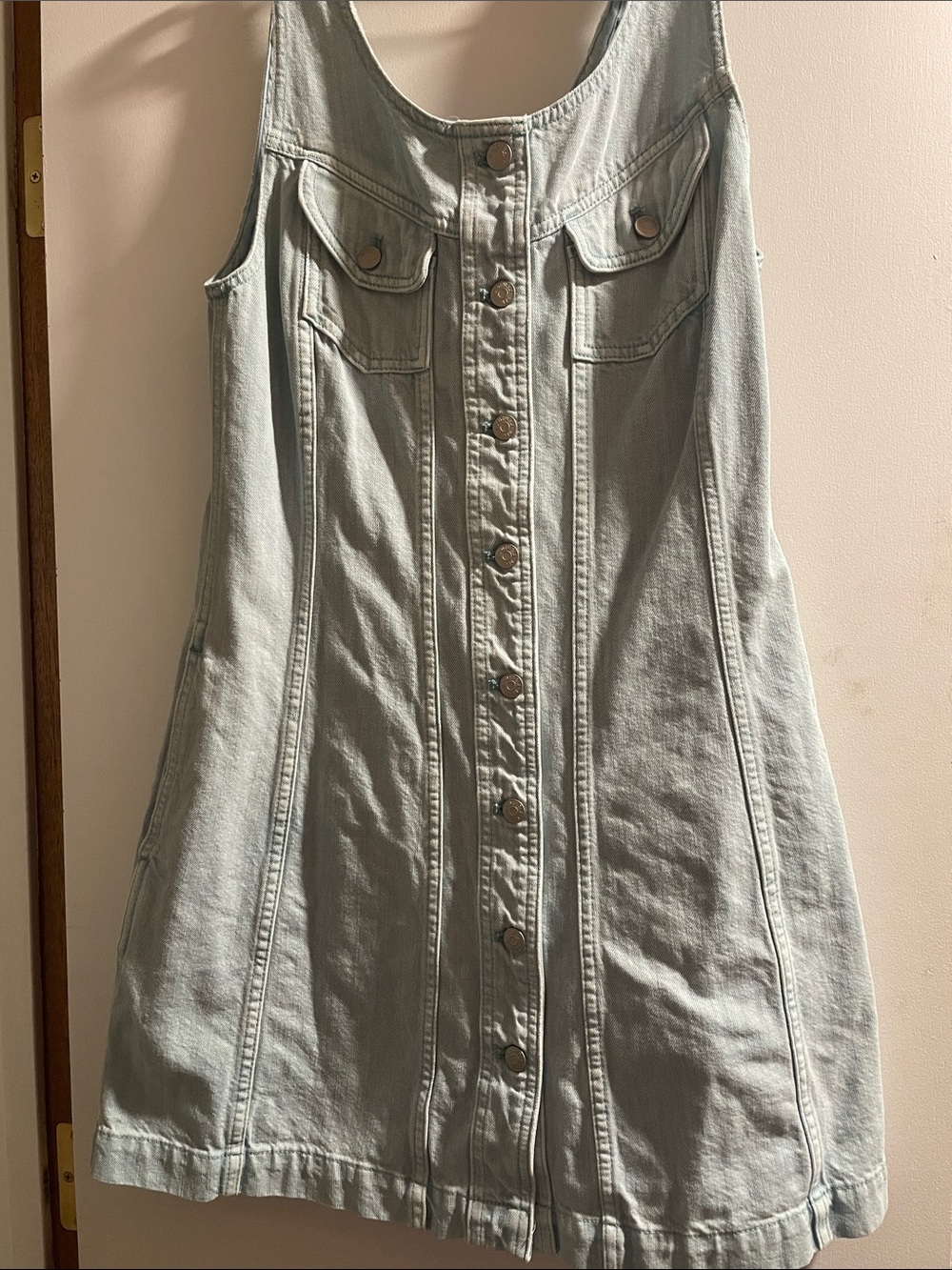 Madewell Sleeveless Button-Front Denim Dress - Picture 2 of 4